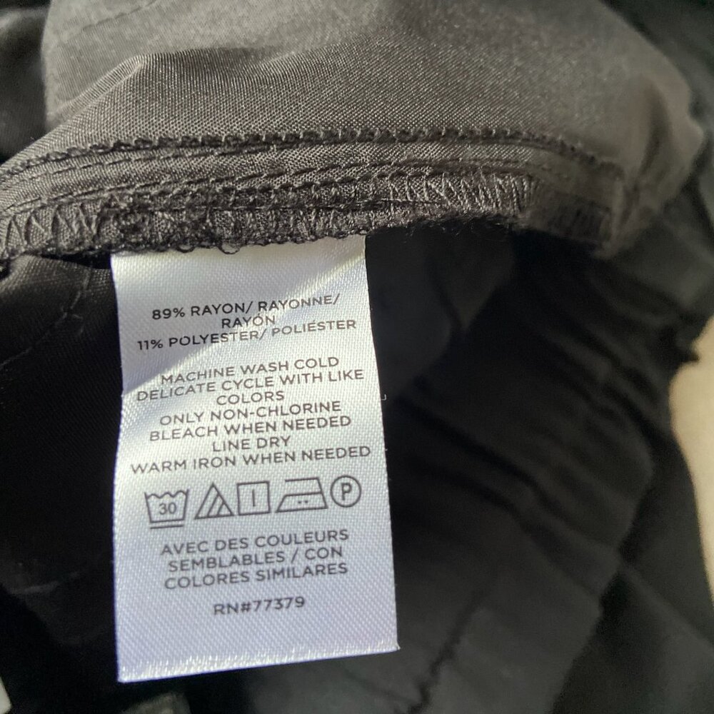 NWT Ann Taylor Black High-Waist Paperbag Pants Chic & Minimalist Style Sz XXSp - Picture 9 of 9